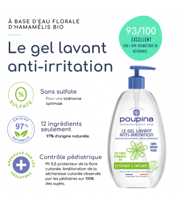 Poupina Trousse de naissance des 1er soins bébé. Lingette, gel lavant, eau nettoyante