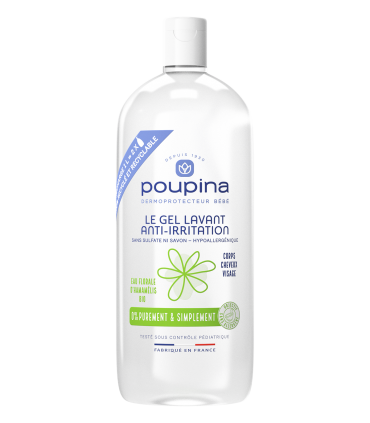 Poupina recharge gel lavant pour bébé. Corps et cheveux. Sans sulfate
