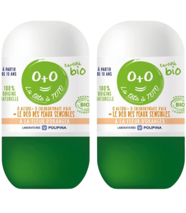Le déo peaux sensibles certifié bio - Fleur d'Oranger - Lot de 2