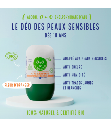 Le déo peaux sensibles certifié bio - Fleur d'Oranger - Lot de 2
