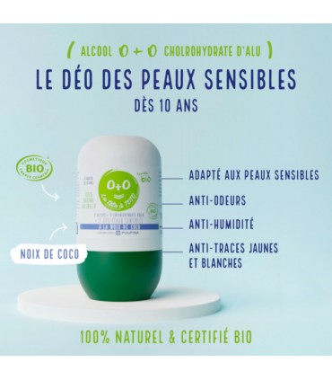 Le déo peaux sensibles certifié bio - Coco - Lot de 2